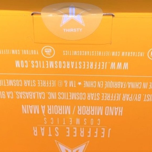 JEFFREE STAR COSMETICS THIRSTY ORANGE POPSICLE CREAMSICLE HAND MIRROR MAKEUP NEW - Picture 4 of 5